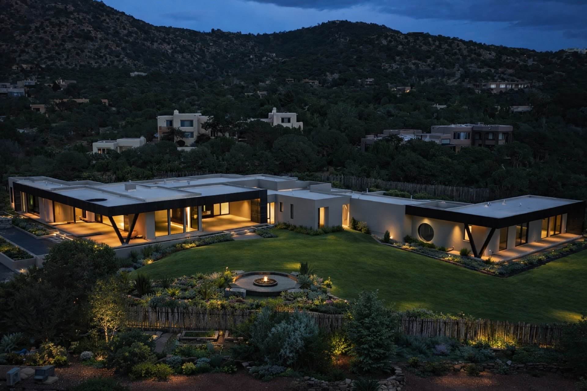 Modern Estate After Dark